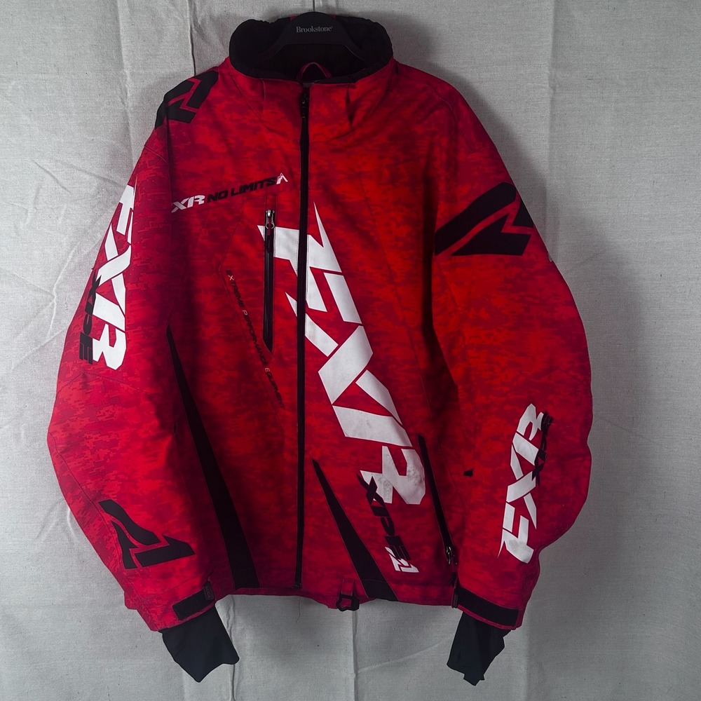 FXR Racing Mens Boost Jacket Red Digital Camo‎ Snowmobile Winter Coat XL